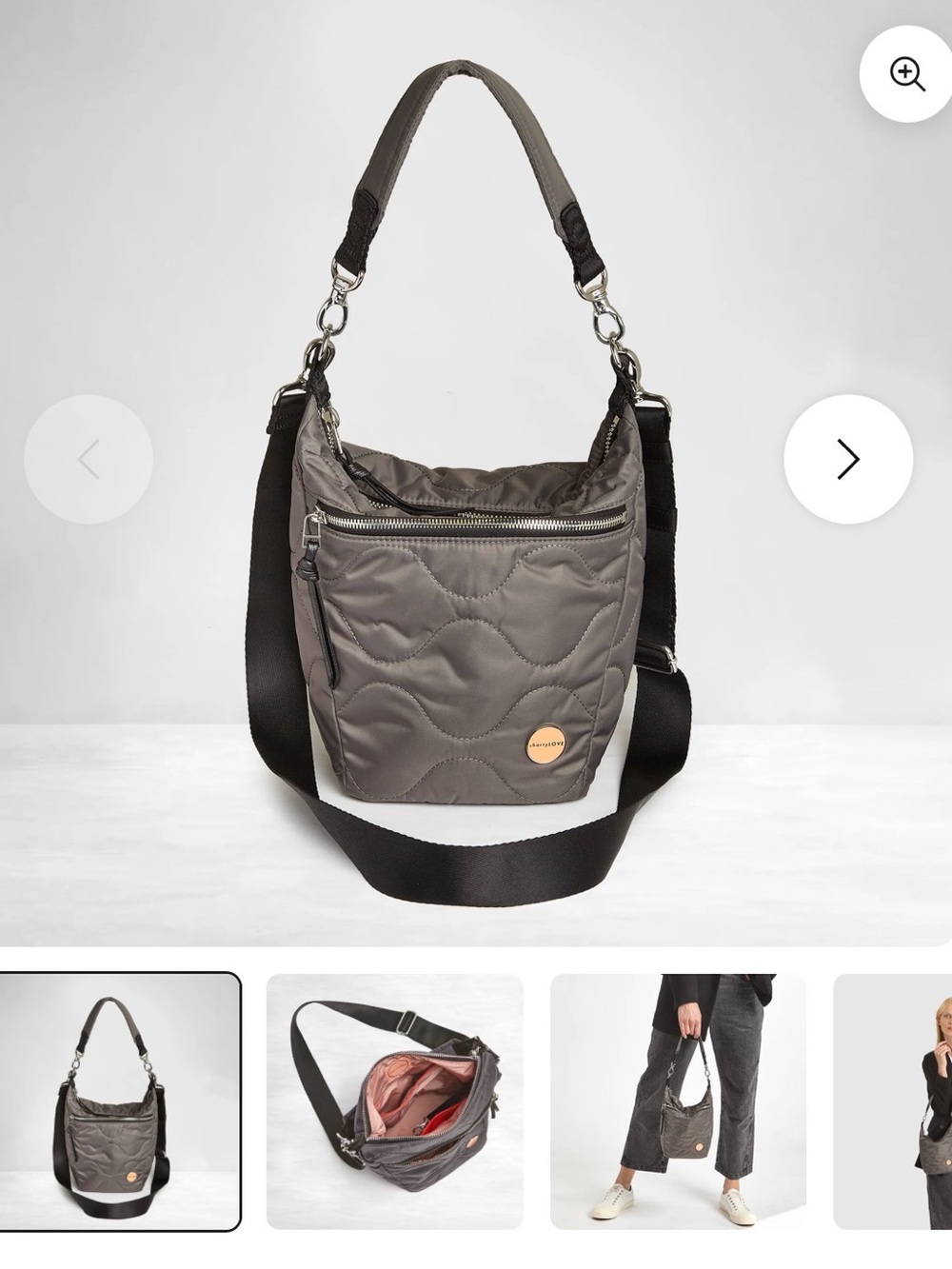 marcel - quilted crossbody bucket bag 🩶 NWT